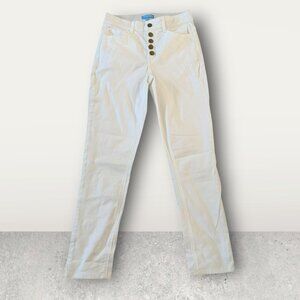 DRAPER JAMES RSVP White Stretch Button Fly Jeans Size 6